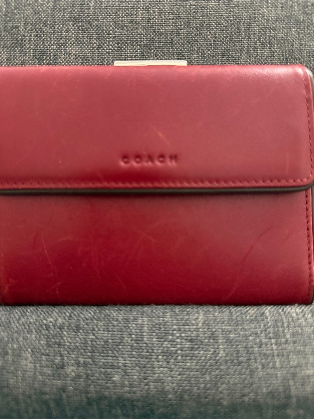 Coach Burgundy Leather Continental Wallet